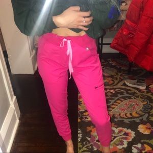 Figs joggers- hot pink